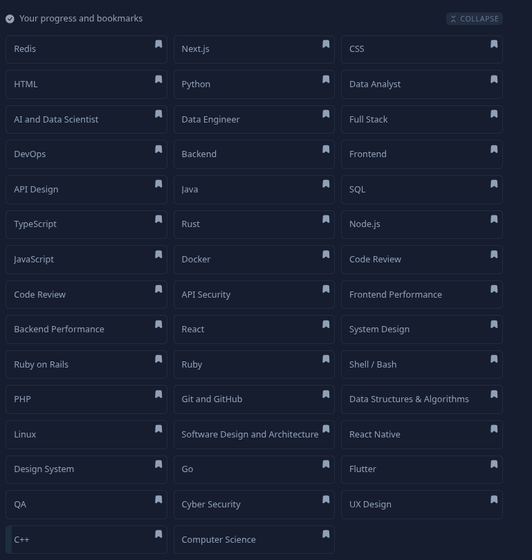Foto do meu roadmap.sh pessoal