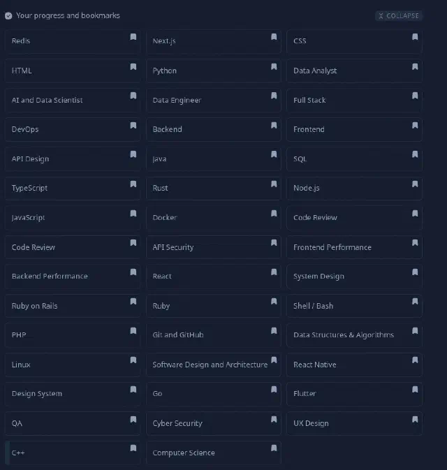 Foto do meu roadmap.sh pessoal